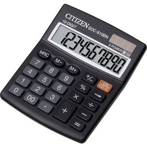 Citizen Office, Citizen Office SDC-810BN Tischrechner Schwarz Display (Stellen): 10 solarbetrieben, batteriebetrieben (B x H x T) 102 x, 