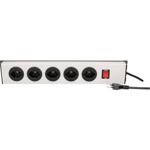 MH Power-Line, Steckdosenleiste mit Schalter Silber, Schwarz MH Power-Line 127386, Max Hauri 127386 Steckdosenleiste mit Schalter Silber, Schwarz CH-Stecker 1 St.