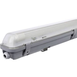 Müller Licht, Aqua-Promo LED-Deckenleuchte 150cm einflammig, Müller-Licht Aqua-Promo LED-Feuchtraum-Wannenleuchte LED G13 24 W Neutralweiß Grau