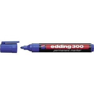 edding, Edding Permanentmarker edding 300 Dunkelblau wasserfest: Ja 4-300003, Edding 300, Permanent Marker, 1,5-3mm, blau, 300-3