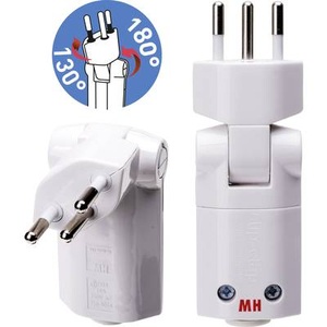 Max Hauri AG, Max Hauri AG 125941 Netzstecker Schweiz Polycarbonat 250 V Weiß, Max Hauri AG Clip Clap Montagestecker Weiss | 250 V