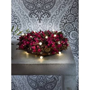 Konstmide CHRISTMAS, Warmweiß leuchtende LED-Lichterkette Kugel 50fl, Konstsmide 1492-107 Motiv-Lichterkette Innen batteriebetrieben Anzahl Leuchtmittel 50 LED Warmweiß Beleuchtete Länge: