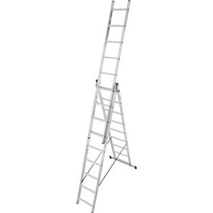 KRAUSE, Krause CORDA 030399 Aluminium Multifunktionsleiter inkl. Traverse Arbeitshöhe (max.): 6.20 m Aluminium DIN EN 131 13.5