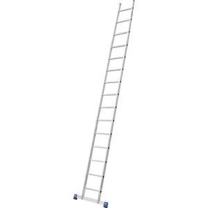 KRAUSE, Krause 133120 Aluminium Anlegeleiter inkl. Traverse Arbeitshöhe (max.): 5.25 m Aluminium 8.3 kg, STABILO Anlegeleiter 1x15 Spr.