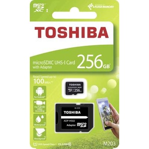 Toshiba, Toshiba microSDXC-Speicherkarte M203 256 GB Class 10 UHS-I inkl. SD-Adapter, 