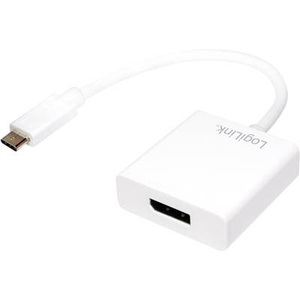 Logilink, LogiLink USB / DisplayPort Adapter [1x USB 3.1 Stecker C - 1x DisplayPort Buchse] Weiß, LogiLink UA0246A USB / DisplayPort Adapter [1x USB 3.2 Gen 2 Stecker C (USB 3.1) - 1x DisplayPort Buchse] Weiß 14.00 cm