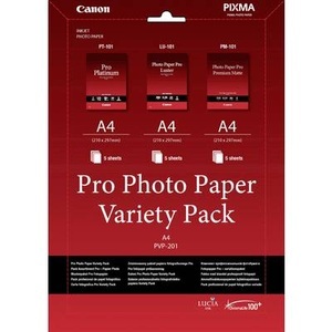 Canon, Canon Pro Photo Paper Variety Pack A4 PVP-201 6211B021 Fotopapier DIN A4 210 g/m² 15 Blatt Hochglänzend, Seidenglänzend,, Canon Pro Foto Papier Variety Pack, A4, InkJet, PVP-201PROA4, (15 Blatt)