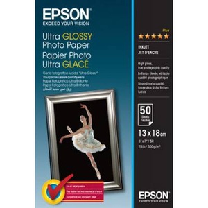 Epson, Epson Ultra Glossy Photo Paper C13S041944 Fotopapier 300 g/m² 50 Blatt Hochglänzend, Epson Ultra Glossy Photo, 13cm x 18cm, 300g, C13S041944, (50 Blatt)