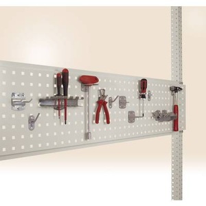 Manuflex, Manuflex ZB3345.2001 Werkzeughalterplatte für Tischbreite 2000 mm Rot-Orange (B x H) 350 mm x 1996 mm, Werkzeug-Lochplatte, für Tischbreite 2000 mm, f. Serie Universal/Profi, rotorange RAL 2001