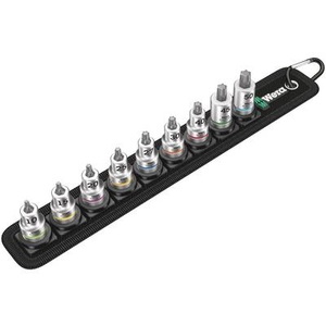 Wera, Wera Belt B 3 TORX® HF 05003972001 Innen-TORX Steckschlüssel-Bit-Einsatz-Set 10teilig 3/8 (10 mm), Zyklop Bitnuss-Satz Belt B3 TORX HF, 3/8