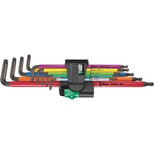 Wera, Innen-TORX Winkelschraubendreher-Set Wera 967/9 TX XL, Wera Winkelschlüssel-Set 967/9 TX XL | T10 to T40