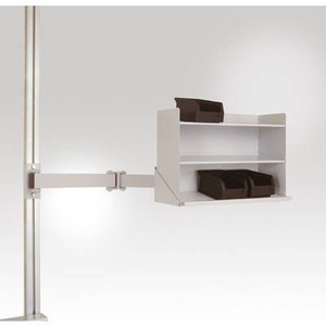 Manuflex, Manuflex LZ3901.7035 Sichtboxen Regal RAL7035 lichtgrau leitfähig Ableitwiderstand nach EN61340-5-1 Farbe: Licht-Grau, 