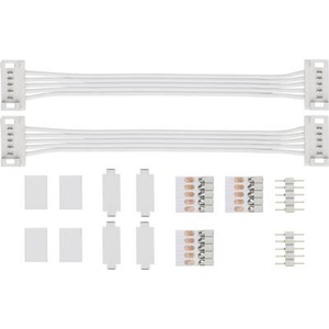 Paulmann, Paulmann MaxLED Universal-Verbinder, 2er-Pack weiß, Paulmann 70919 Verbinder-Set 144 W (max) Kabellänge: 10.00 cm 24 V Kunststoff (L x B x H) 100 x 19 x 7 mm 1 St.