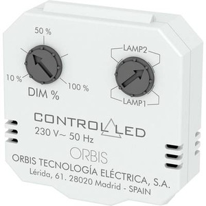 ORBIS Zeitschalttechnik, ORBIS Zeitschalttechnik OB200010 Unterputz Dimmer Geeignet für Leuchtmittel: Glühlampe, Energiesparlampe, Halogenlampe,, ORBIS Zeitschalttechnik OB200010 Unterputz Dimmer Geeignet für Leuchtmittel: Glühlampe, Energiesparlampe, Halogenlampe,