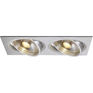 Slv, SLV New Tria II HV-Einbaustrahler ES111, SLV 111382 Einbauleuchte GU10 Aluminium (gebürstet)
