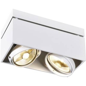 Slv, Deckenleuchte Halogen GU10 EEK: abhängig v. Leuchtmittel (A++ - E) 150 W SLV Kardamod 117111 Weiß, SLV Deckenlampe Kardamod, weiß, Stahl, Länge 31,5 cm, 2-flg.