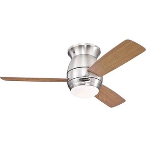 Westinghouse, Westinghouse Halley Ventilator Flügel ahorn-kirsch, Deckenventilator Halley Nickel 112 cm mit Beleuchtung