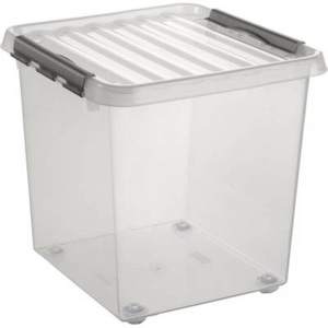 Helit, Helit Aufbewahrungsbox Q-line Transparent 38 l (B x H x T) 400 x 400 x 400 mm 1 St., 