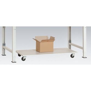 Manuflex, Manuflex AS1162.7035 Untertisch-Magazin, fahrbar 1125x500mm, ohne Bügel RAL7035 lichtgrau Farbe: Licht-Grau, 