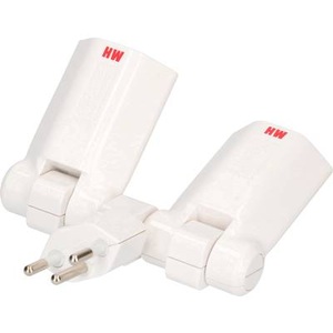 Max Hauri AG, Max Hauri AG 132936 Steckdosen-Verteiler Weiß, Clip-Clap Abzweig-Stecker Typ 13 | 16 A | 2 Stück
