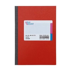 König & Ebhardt, König & Ebhardt Notizbuch Kladde 8616271 kariert Rot Anzahl der Blätter: 48 DIN A6, König & Ebhardt Kladde 8616271 Notizbuch kariert Rot Anzahl der Blätter: 48 DIN A6