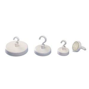 magnetoplan, Magnetoplan Hakenmagnet (Ø) 25 mm rund, mit Haken Weiß 1 St. 52625, Magnetop Deckenhaken, 25mm, 52625