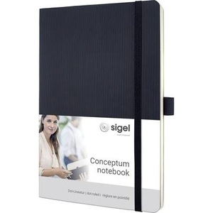 Sigel, Sigel Notizbuch CONCEPTUM® CO309 Dot-Lineatur (punktkariert) Schwarz Anzahl der Blätter: 97 DIN A5, Conceptum Notizbuch SC, A5, black, Dot-Lineatur, 194 Seiten, CO309