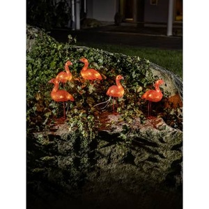 Konstmide, LED-Dekorationsleuchte Flamingo im 5er-Set, 