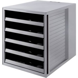 HAN, HAN Schubladenbox KARMA 14018-18 Grau DIN A4 Anzahl der Schubfächer: 5, Han Schubladenbox, KARMA, A4/C4, grau, 5 Schubladen, 14018-18