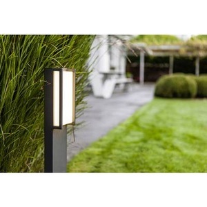 Eco-Light, Qubo - LED-Wegeleuchte in geradlinger Form, Lutec 7193001118 Qubo LED-Außenstandleuchte LED LED fest eingebaut 18 W Anthrazit