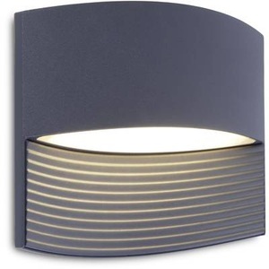 LUTEC, Lutec Lotus 5193201118 LED-Außenwandleuchte EEK: LED (A++ - E) 11 W Warm-Weiß Grau, Lutec Lotus 5193201118 LED-Außenwandleuchte 11 W Grau