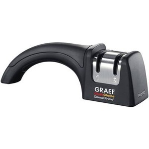 Graef, Messerschärfer Graef PRONTO Schwarz, Edelstahl, Graef Hand-Messerschärfer 45