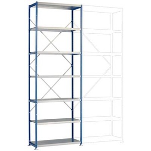 Manuflex, Manuflex RP1620.3003 Fachbodenregal-Grundmodul 100 kg (B x H x T) 970 x 2500 x 600 mm Stahl pulverbeschichtet Rubin-Rot, 