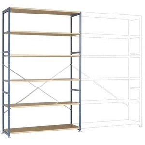 Manuflex, Manuflex RP1344.2001 Fachbodenregal-Grundmodul 140 kg (B x H x T) 1470 x 2500 x 800 mm Stahl pulverbeschichtet, 