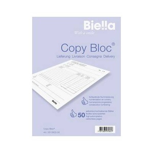 Biella, Biella Quittung Formular 512 525 Blau 1 St., Biella Lieferschein COPY-BLOC, D/F, A5, selbstdurchschreib, 512525.00, (50 x 2 Blatt)