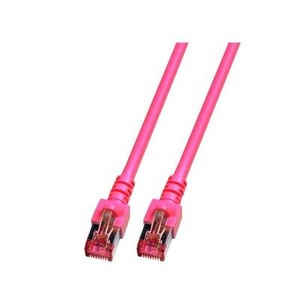 EFB-Elektronik, EFB Elektronik RJ45 Netzwerk Anschlusskabel CAT 6 S/FTP 25 m Magenta Flammwidrig, Halogenfrei, mit Rastnasenschutz,, 