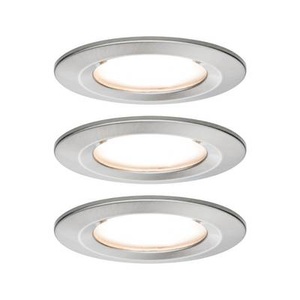 Paulmann 3er Spot Nova Coin rund dimmbar, Eisen