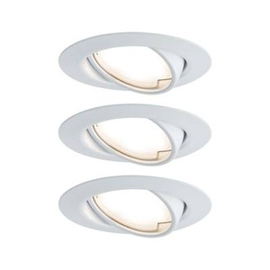 Paulmann, Paulmann 93423 Base Einbauleuchte 3er Set EEK: LED (A++ - E) LED LED 15 W Weiß (matt), Paulmann 93423 Base Einbauleuchte 3er Set LED LED 15 W Weiß