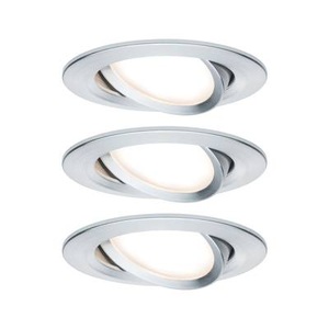 Paulmann 3er Spot Nova Coin rund schwenkbar, Alu