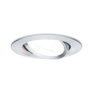 Paulmann, Paulmann Spot Nova rund, schwenk-/dimmbar, Alu, Paulmann 93468 Nova Einbauleuchte LED GU10 6.5 W Aluminium (gedreht)
