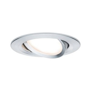 Paulmann, Paulmann Spot Nova Coin rund, schwenkbar, Alu, Paulmann 93486 Nova Einbauleuchte LED LED 6 W Aluminium (gedreht)