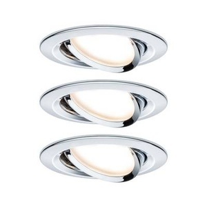 Paulmann 3er Spot Nova Coin rund schwenkbar, Chrom
