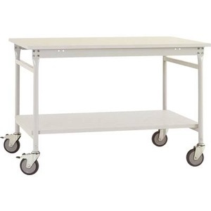 Manuflex, Manuflex BB4001.7035 Beistelltisch BASIS mobil 750x500x850 mm,Platte Melamin RAL7035 lichtgrau Farbe: Licht-Grau, 