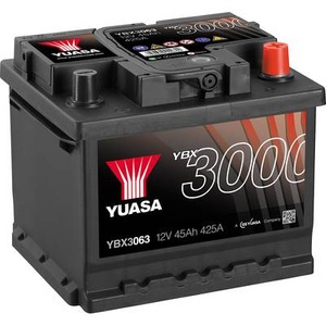 Yuasa, Autobatterie Yuasa SMF YBX3063 12 V 45 Ah T1 Zellanlegung 0, 