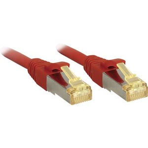 LINDY, LINDY RJ45 Netzwerk Anschlusskabel CAT 6a (Rohkabel CAT 7) S/FTP 5 m Rot mit Rastnasenschutz, LINDY 47296 RJ45 Netzwerkkabel, Patchkabel CAT 6a (Rohkabel CAT 7) S/FTP 5.00 m Rot mit Rastnasenschutz 1 St.