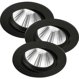 Nordlux, Nordlux Freemont 47580103 LED-Einbauleuchte 3er Set EEK: LED (A++ - E) 16.5 W Warm-Weiß Schwarz, LED-Deckeneinbauspot Freemont 2.700K 3er, schwarz