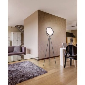 LeuchtenDirekt, LeuchtenDirekt Carl 11380-18 LED-Stehlampe 22 W Warm-Weiß EEK: LED (A++ - E) Schwarz, Moderne Stehlampe schwarz inkl. LED und Dimmerstativ - Vincent