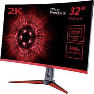 Hannspree, Hannspree HG324QJB LED-Monitor 81.3 cm (32 Zoll) EEK A (A++ - E) 2560 x 1440 Pixel WQHD 2 ms HDMI™, DisplayPort, Mini, 