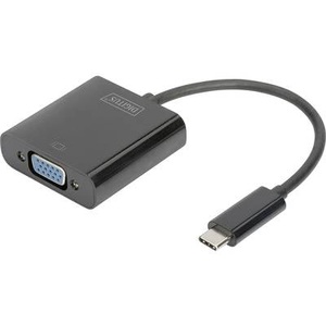 Digitus, Digitus USB / VGA Adapter [1x USB-C™ Stecker - 1x VGA-Buchse] Schwarz, Digitus DA-70853 USB / VGA Adapter [1x USB-C® Stecker - 1x VGA-Buchse] Schwarz 15.00 cm