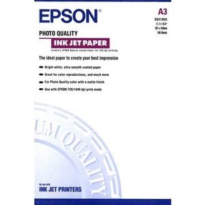 Epson, Epson S041068 C13S041068 Fotopapier DIN A3 100 Blatt Matt, Gestrichen, Epson Foto Papier, A3, 105g, C13S041068, (100 Blatt)